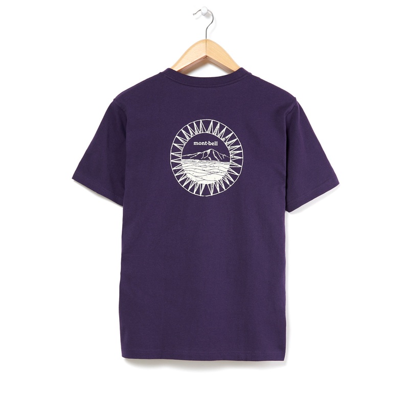 Montbell Pear Skin Cotton Shimayama T-Shirt - Purple
