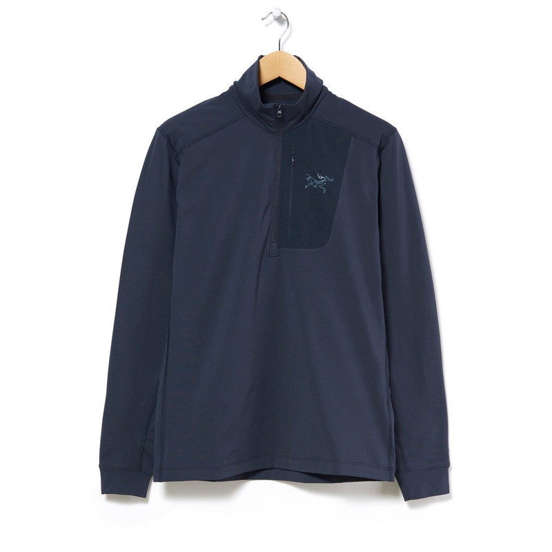Arc'teryx Rho LT Men's Zip Neck - Black Sapphire