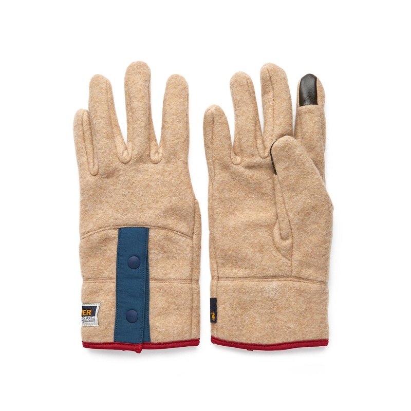 Elmer Recycled Wool Fleece Gloves - Camel