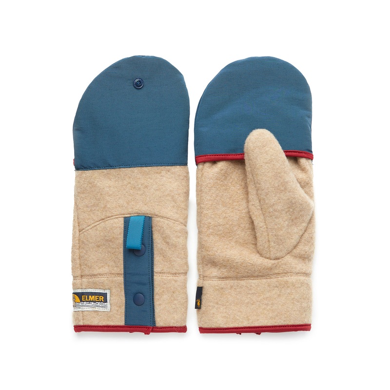 Elmer Recycled Wool Fleece Mitten Cover Gloves - Camel