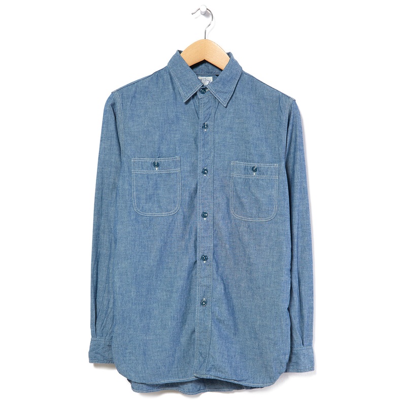 orSlow Chambray Work Shirt - Blue