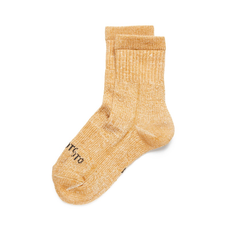 ROTOTO Double Face Organic Cotton Mid Socks - Yellow