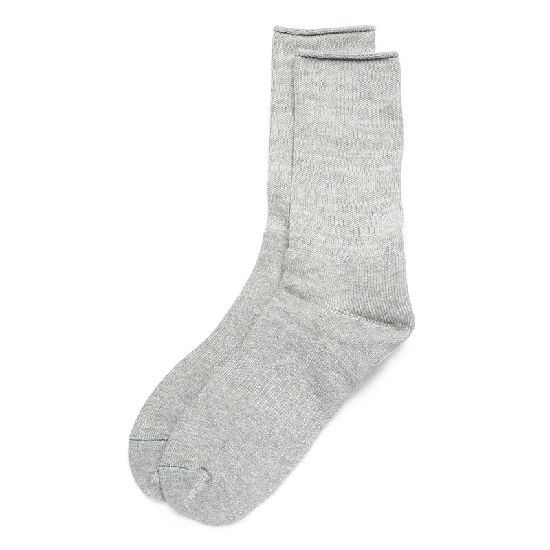 ROTOTO Washi Pile Crew Socks - Grey