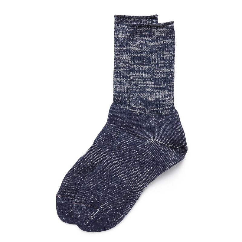 ROTOTO Washi Pile Crew Socks - Navy