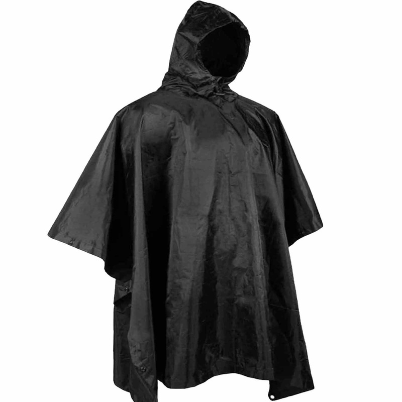 3 in 1 Waterproof Poncho Black