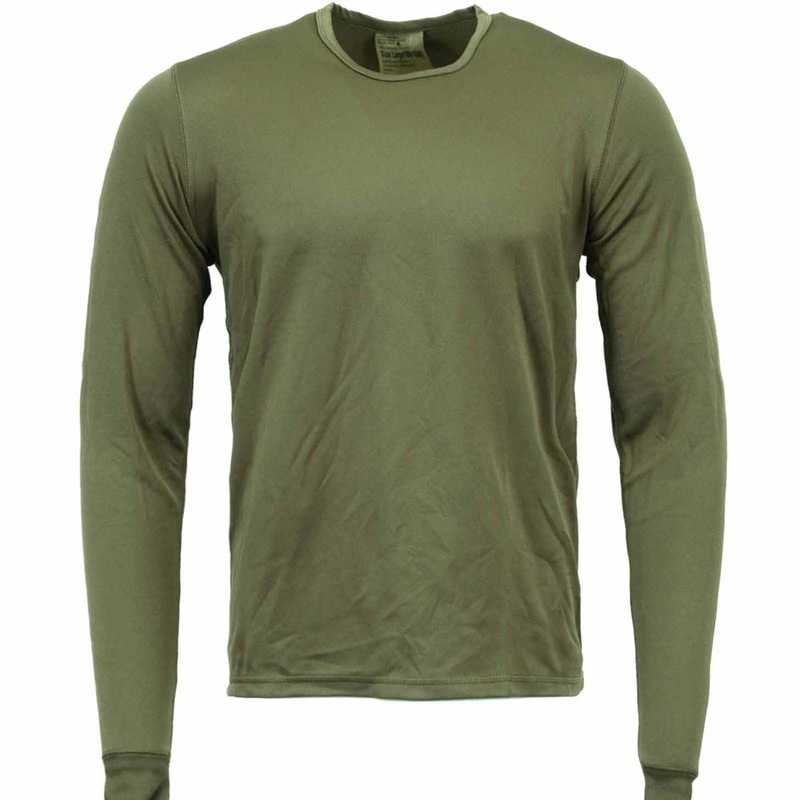 British Army Mens Green Fleece Base Layer Thermal Top