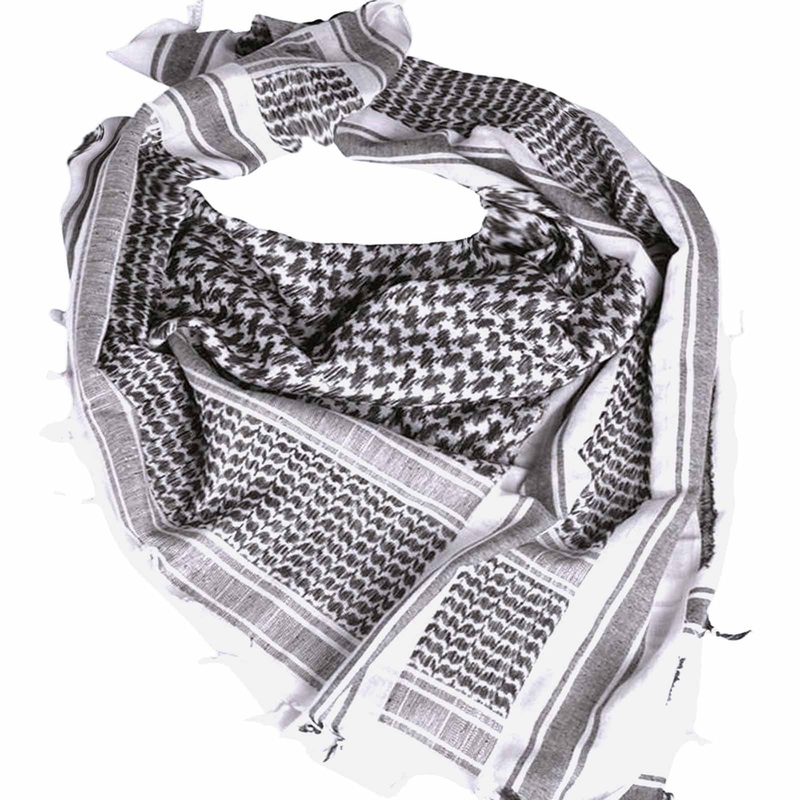 White/Black Cotton Shemagh