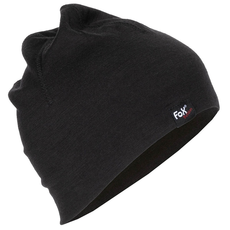 Merino wool Beanie Black