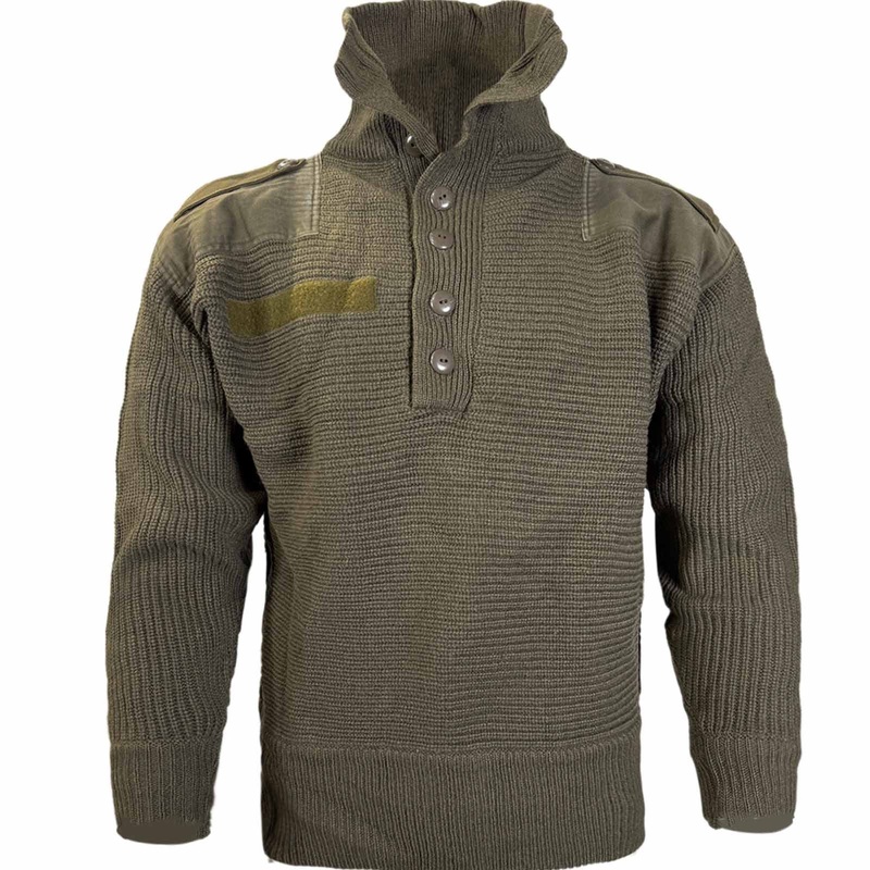 Genuine Austrian Army Olive Wool Alpine Sweater