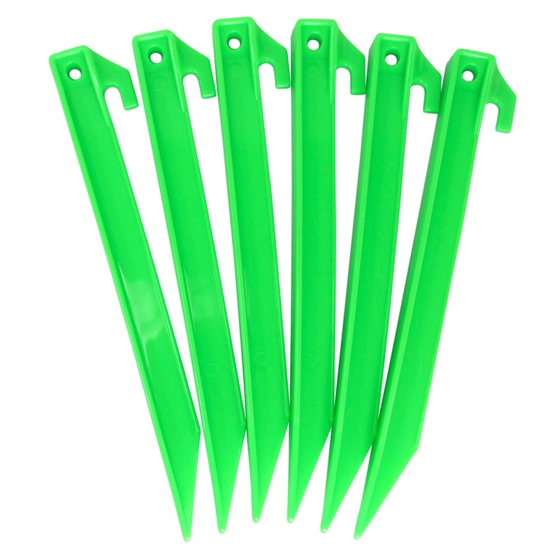 9 Inch Glow In The Dark Tent Pegs (Pack of 6)