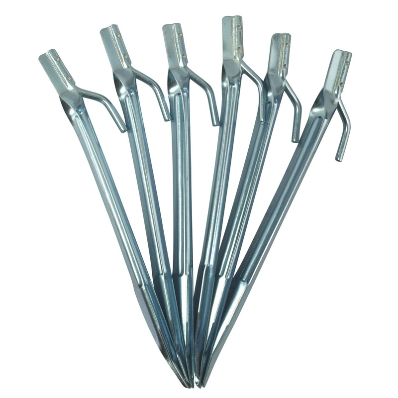 9 Inch Heavy Duty Tent Pegs (Pack of 6)