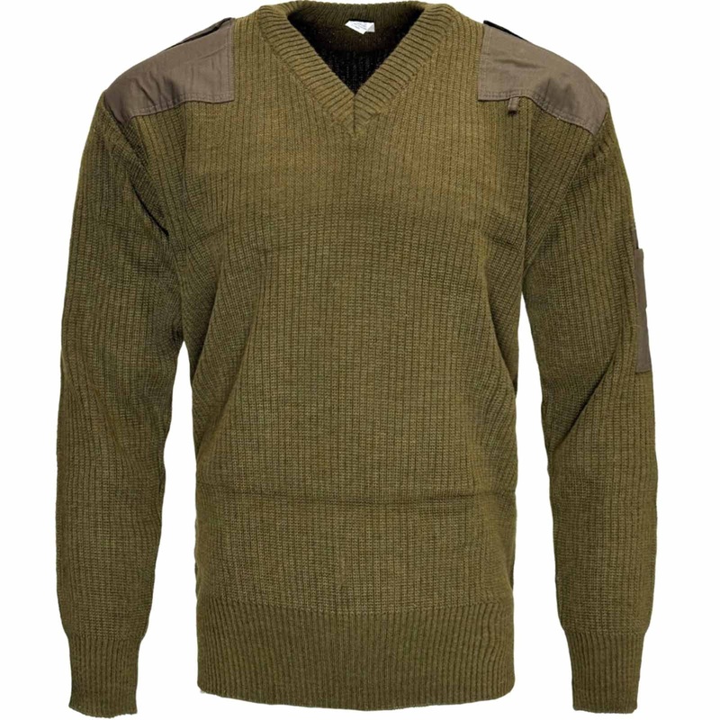 Italian Army V-Neck Wool Jumper